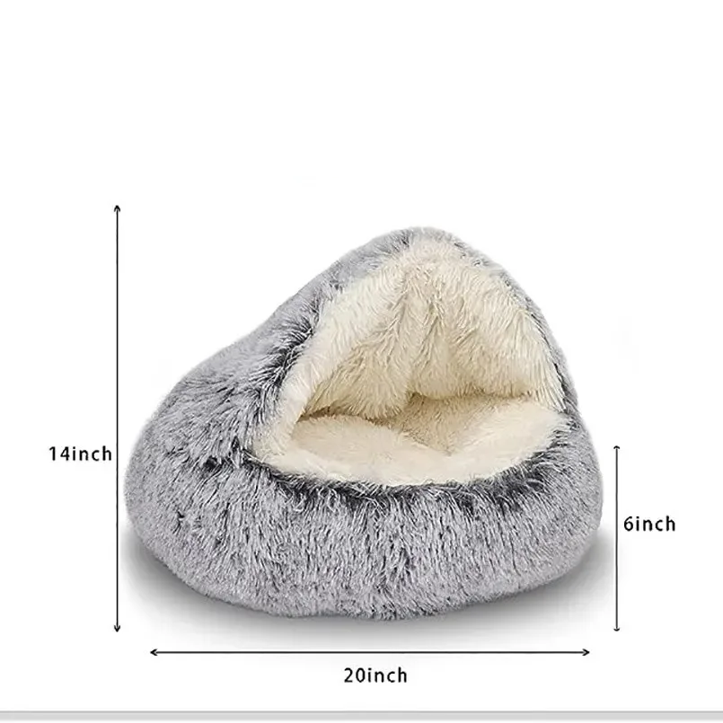 Plush cat bed