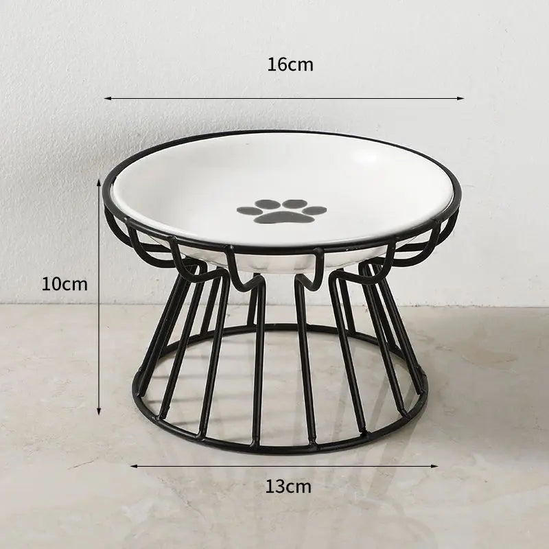 Ceramic Raised Pet Bowl