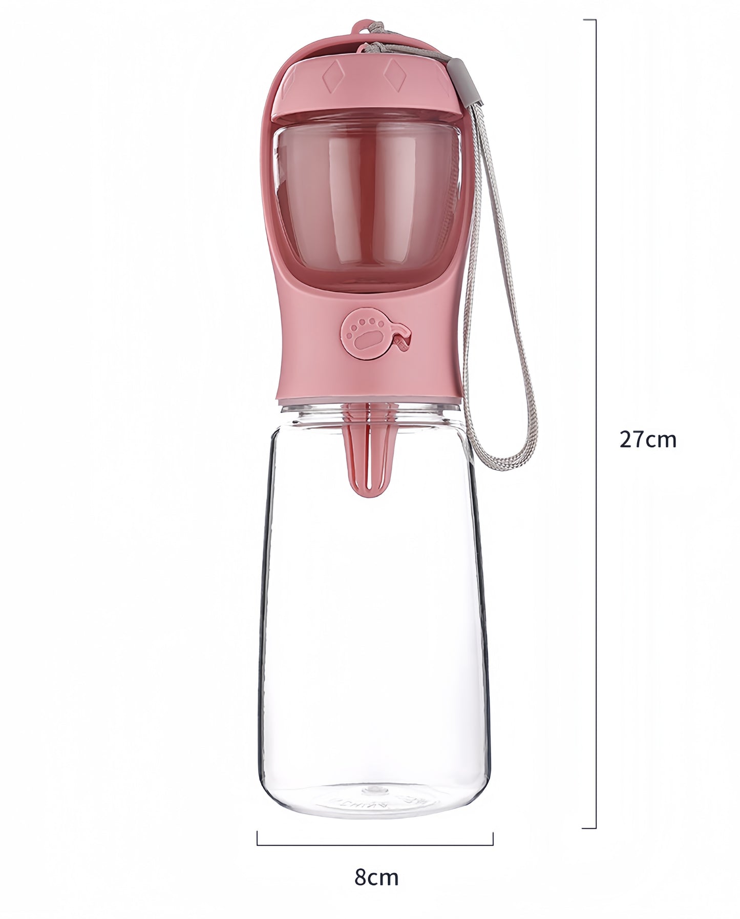 Pet Water Cup Bottle With Food Dispenser