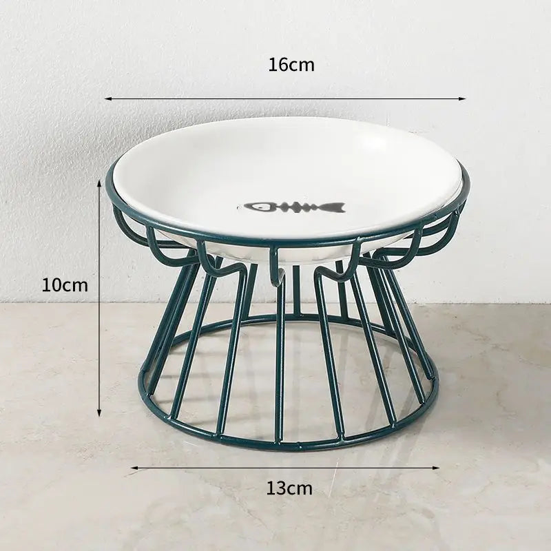 Ceramic Raised Pet Bowl
