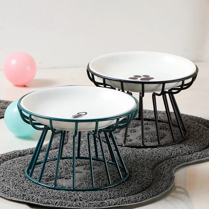 Ceramic Raised Pet Bowl