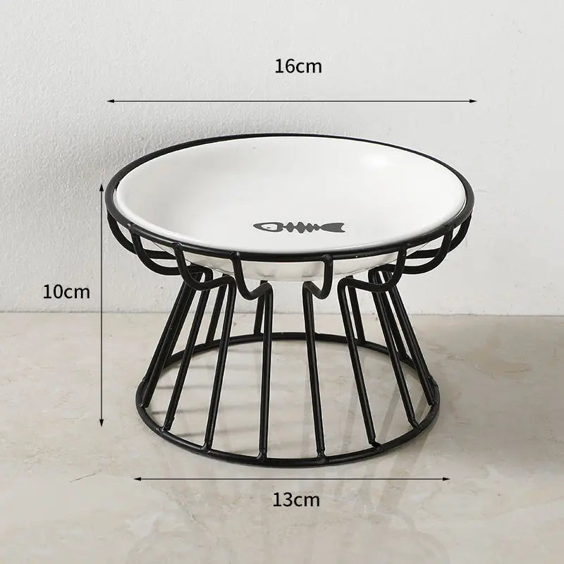 Ceramic Raised Pet Bowl