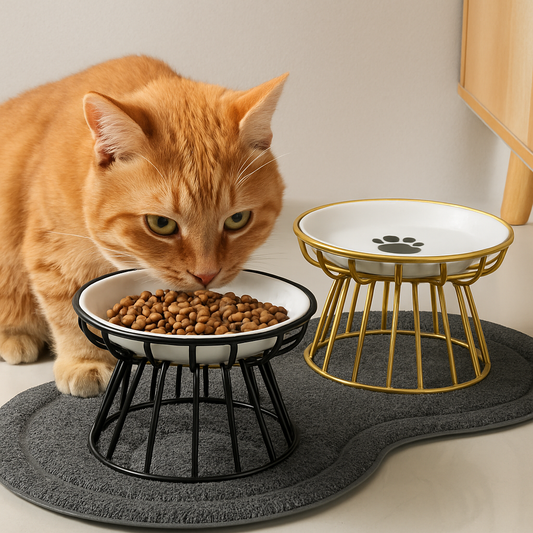 Ceramic Raised Pet Bowl