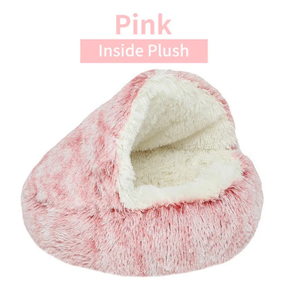 Plush cat bed
