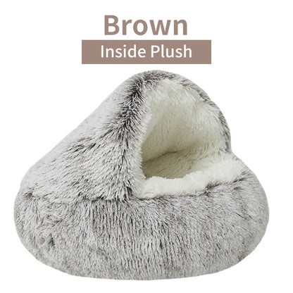 Plush cat bed