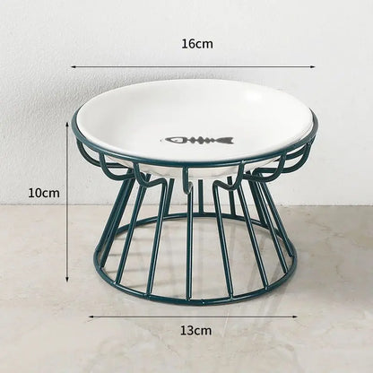 Ceramic Raised Pet Bowl