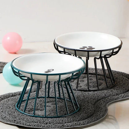Ceramic Raised Pet Bowl