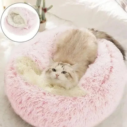 Plush cat bed